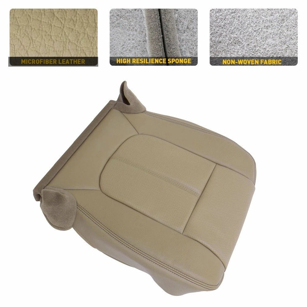 Left Bottom Seat Cover Leather Tan for Ford F350 F250 F450 F550 (2011–2016)