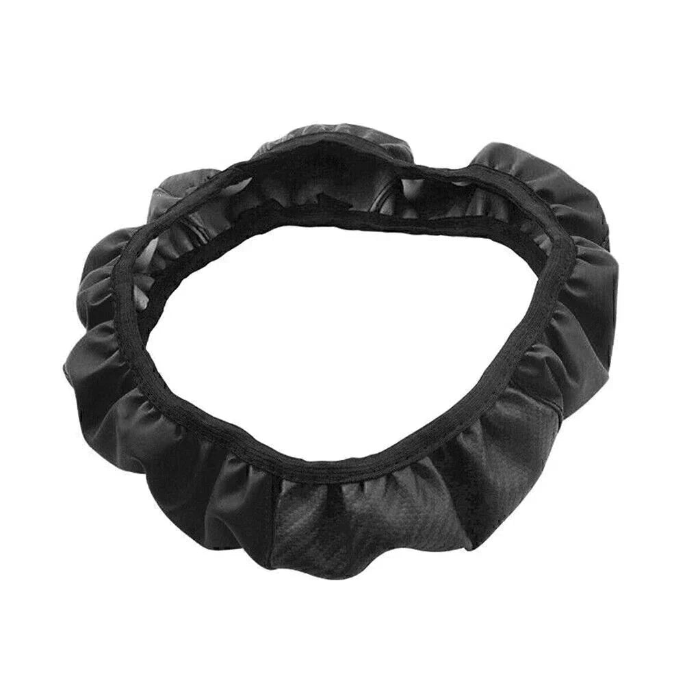 Black Microfiber Leather Steering Wheel Cover 15" for SUV (Universal)