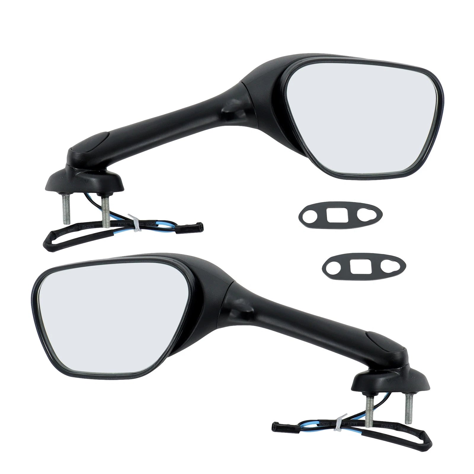 Black Mirrors with Smoke Turn Signals for Suzuki GSXR 600 750 1000 (2005–2015)
