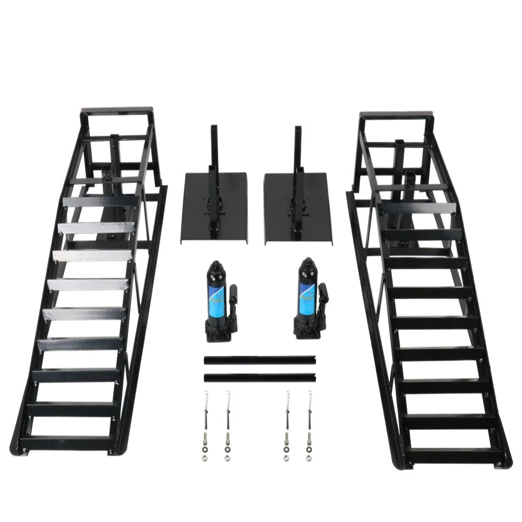 2X Hydraulic Car Lift Ramps for Car Truck (5 Ton)