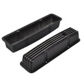 Black Finned Aluminum Tall Valve Covers for Small Block Chevy 327 350 400 (1958–1986)