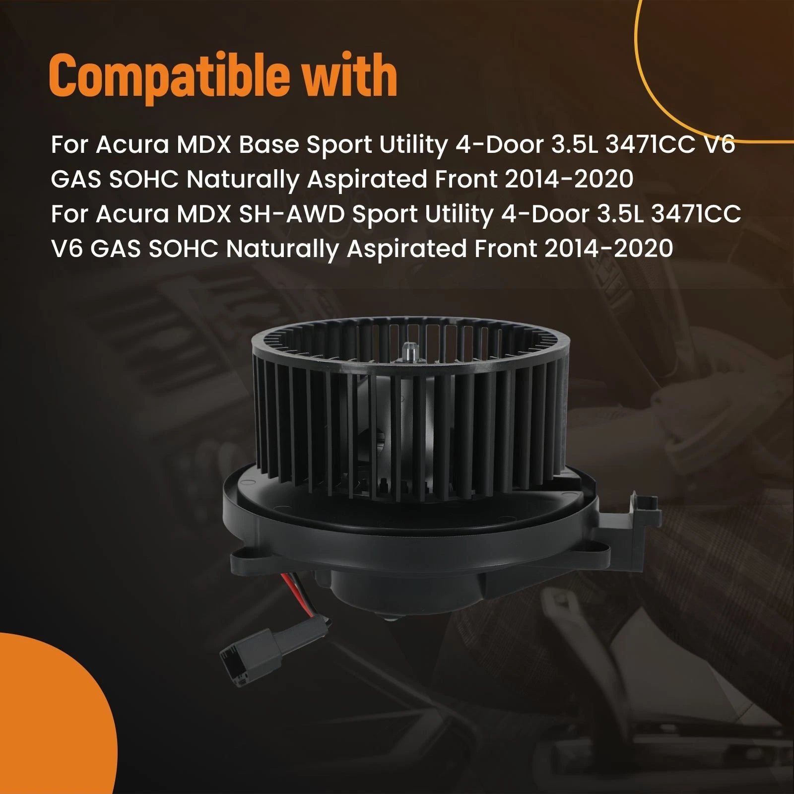 HVAC Blower Motor with Wheel for Acura MDX Sport Hybrid (2014–2020) BM10044C