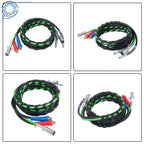 3-in-1 Air Line Hose Wrap Set with Accessories for Semi Truck (15 Feet)