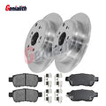 Set of 2 Rear Brake Disc Rotors & Ceramic Brake Pads for Honda Odyssey (2005–2010)