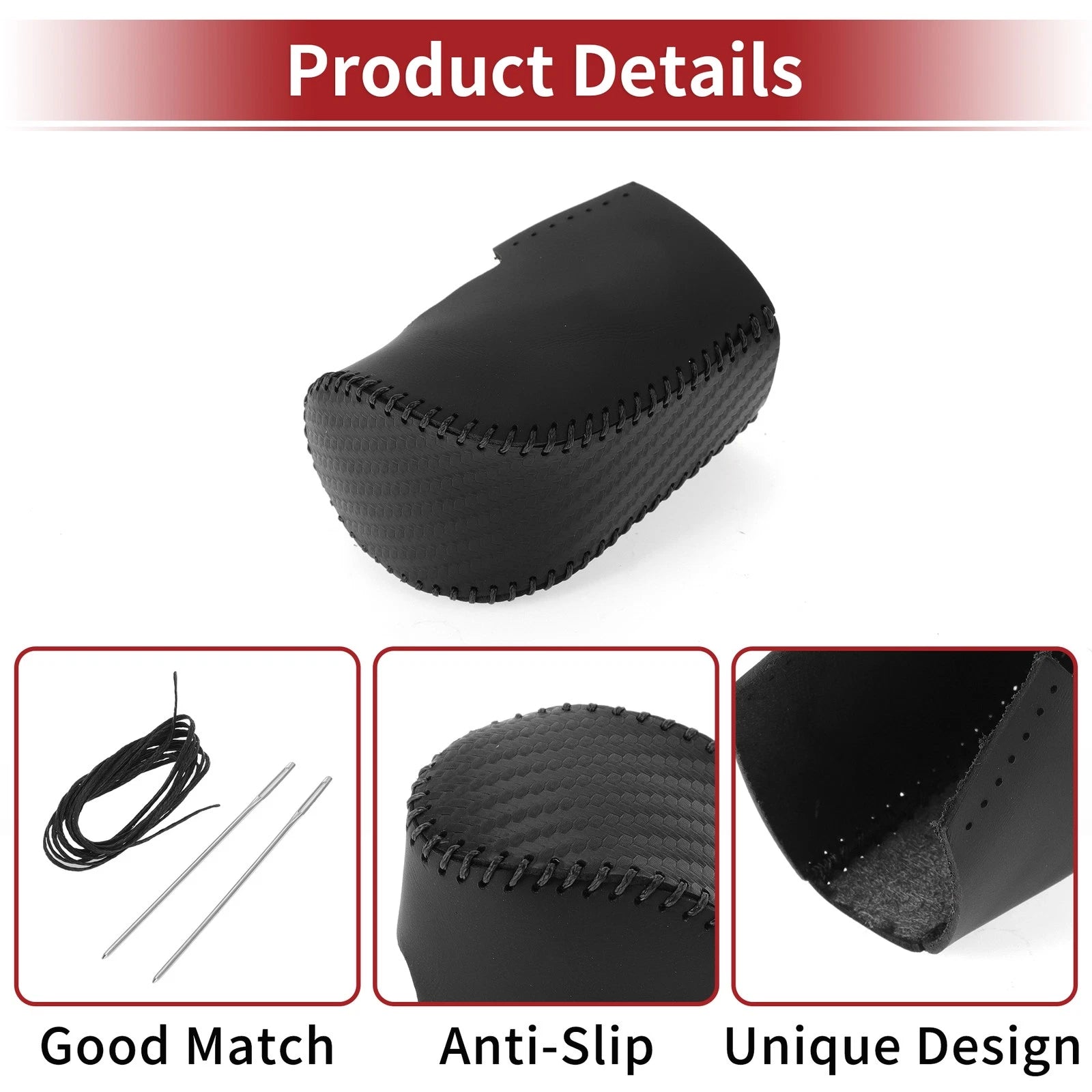 Car Gear Shift Knob Cover for Honda HR-V (2023–2024) Black Carbon Fiber