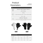Anti Slip Half Finger Cycling Gloves for Men Women (Breathable, Shockproof)