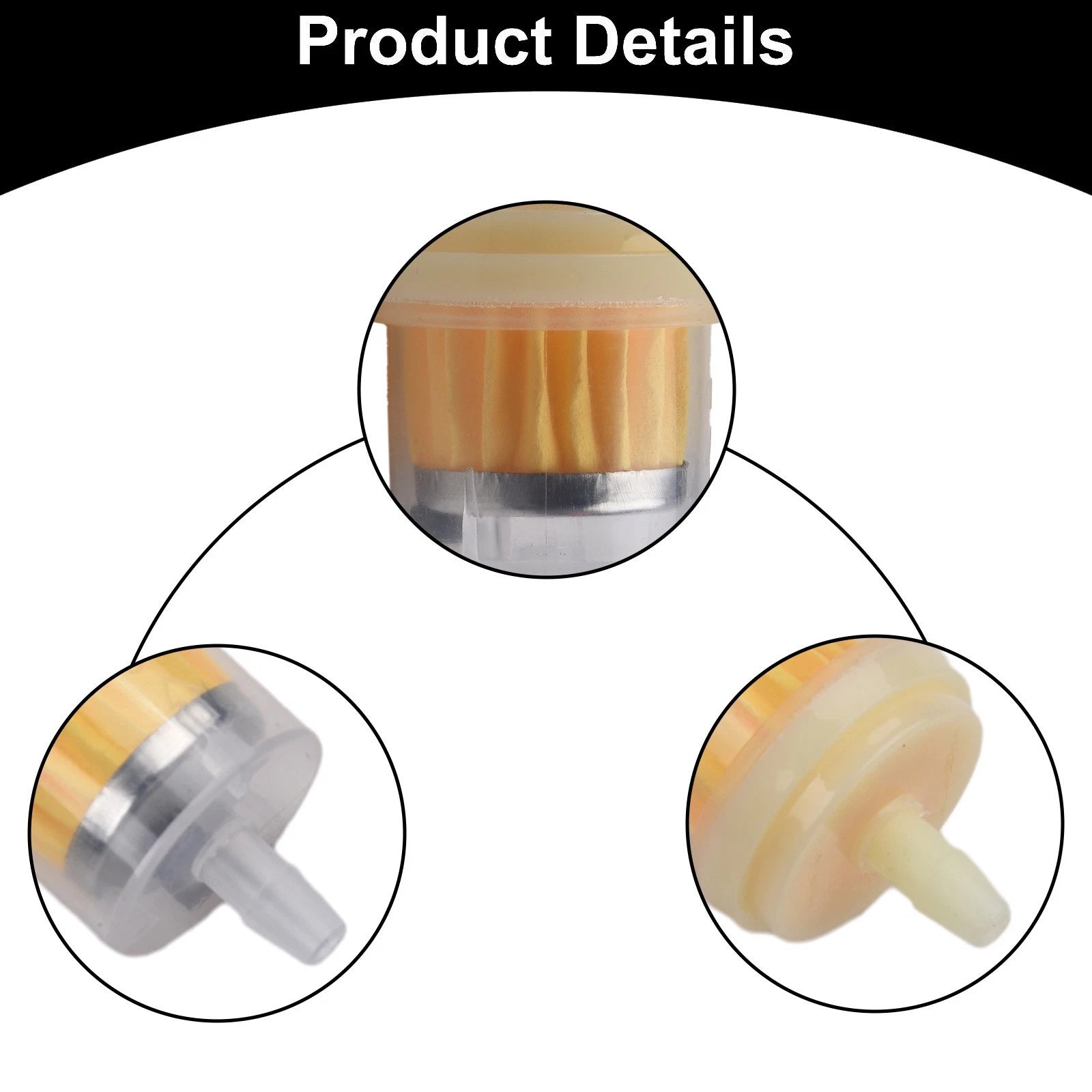 Fuel Filter for Motorcycle Scooter Moped ATV Quad (6mm Diameter)