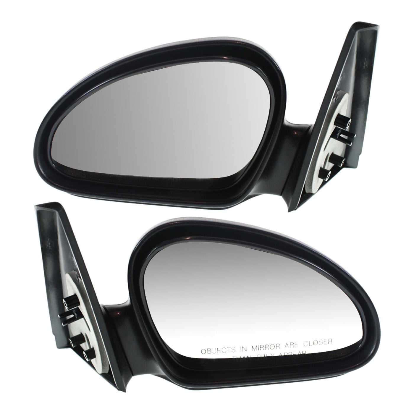Set of 2 Manual Mirrors for Ford Escort (1998–2003) Textured Black