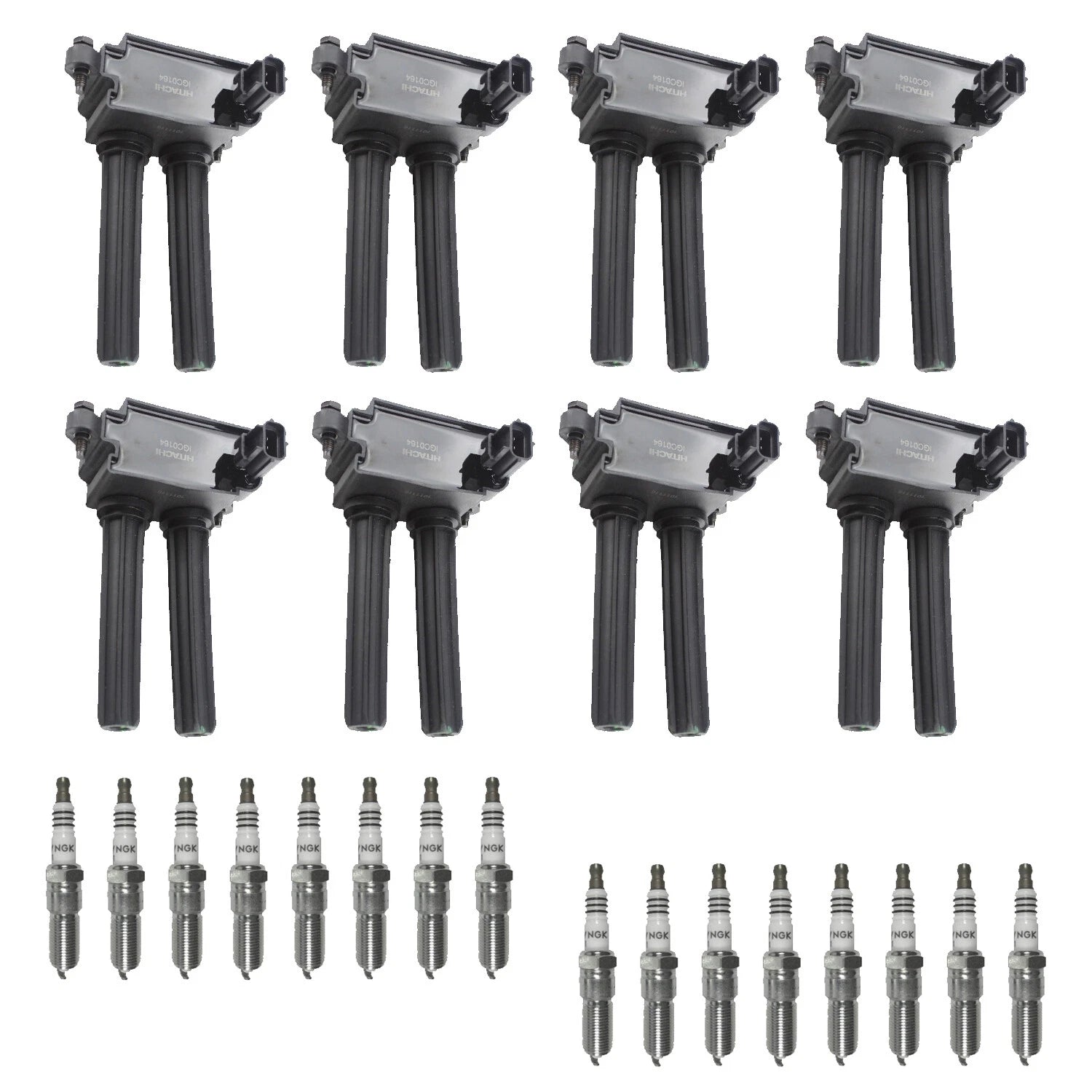 Set of 8 Ignition Coils & 16 NGK Iridium Spark Plugs for Challenger (2008–2019)