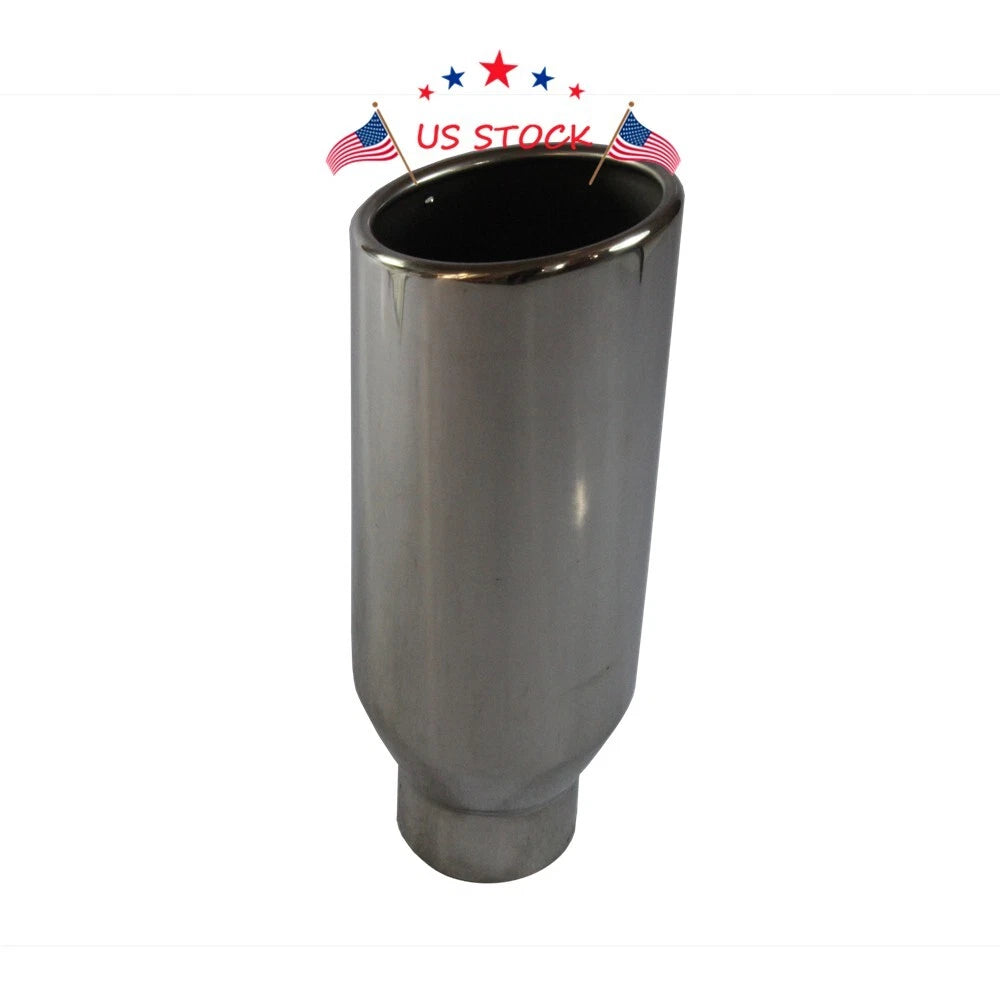 Stainless Steel Exhaust Tip for Universal Fit (2.5" Inlet, 4" Outlet)