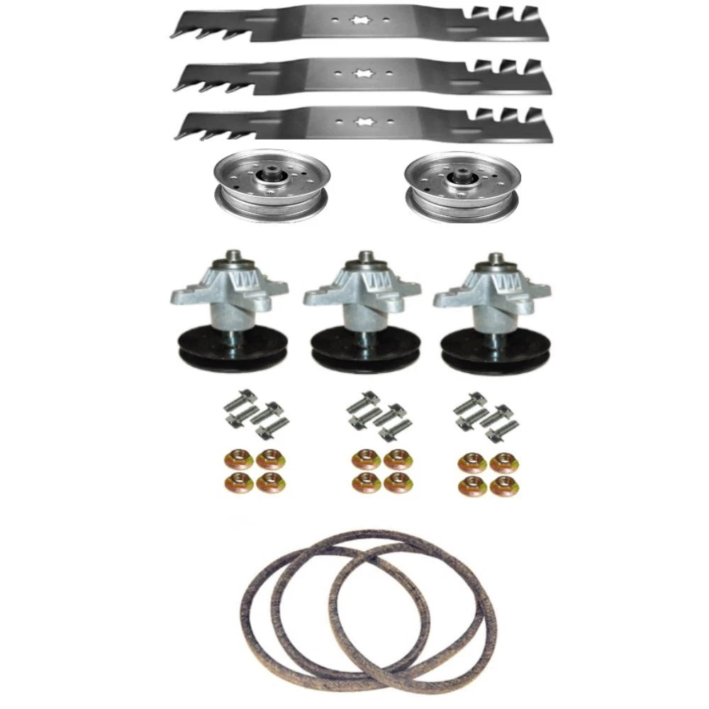 Deck Rebuild Kit for Cub Cadet RZT54 (54") - Blades, Spindles, Pulleys, Belt