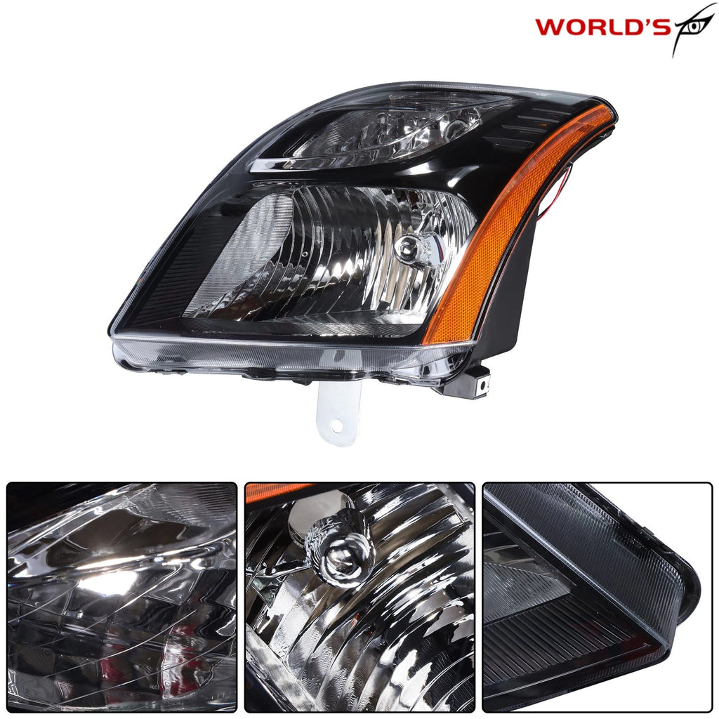 Headlight for Nissan Sentra (2010–2012) Halogen Right Passenger Black