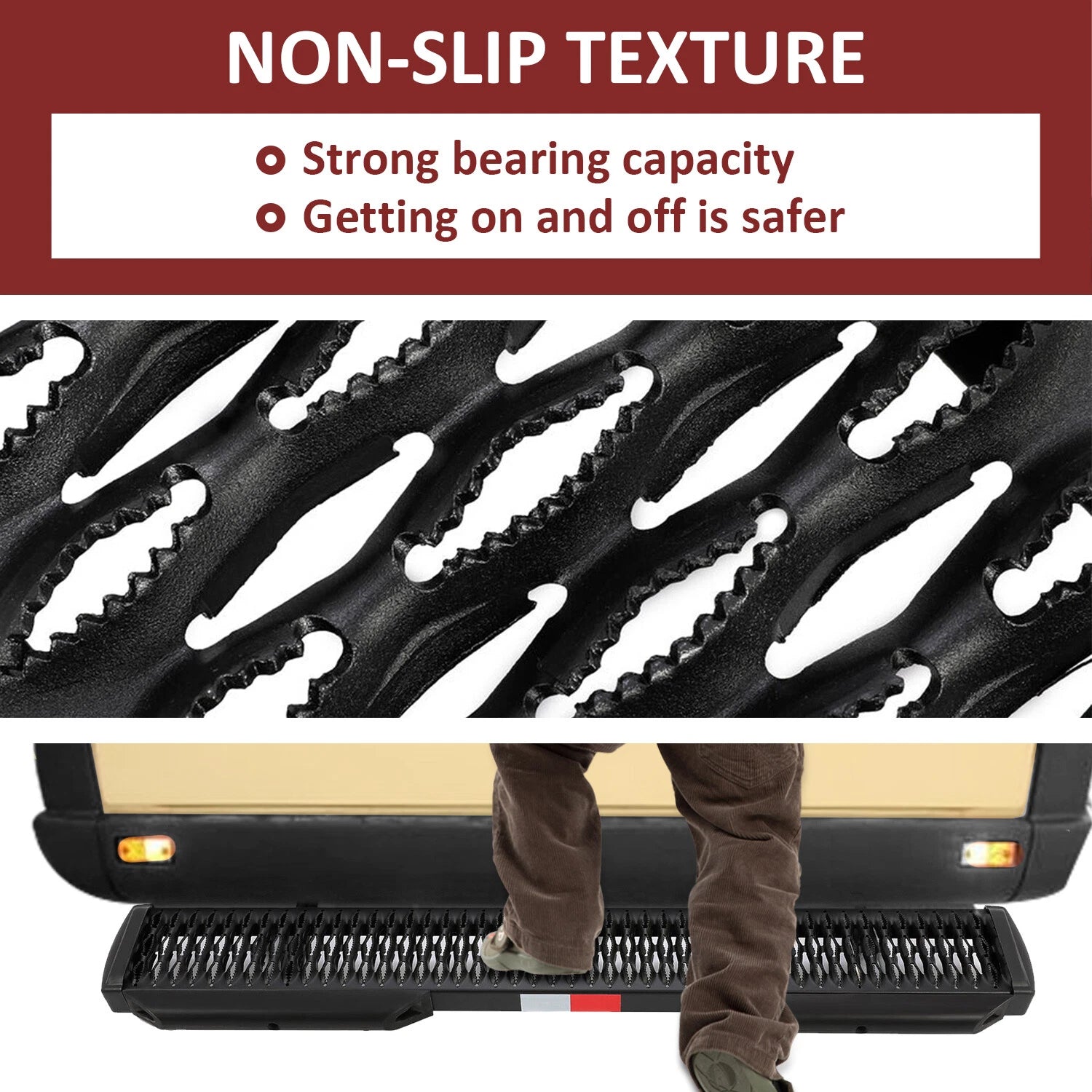 Set of 2 Rear Bumper Step Running Boards for Mercedes-Benz Sprinter (2007–Present)