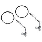 Pair Chrome Clamp On Mirrors for Motorcycle (7/8" Handlebar Mount)