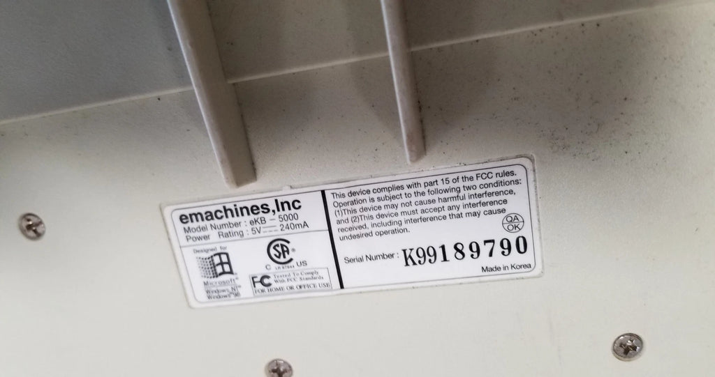 Ekb-5000 Keyboard for Emachines (1998)