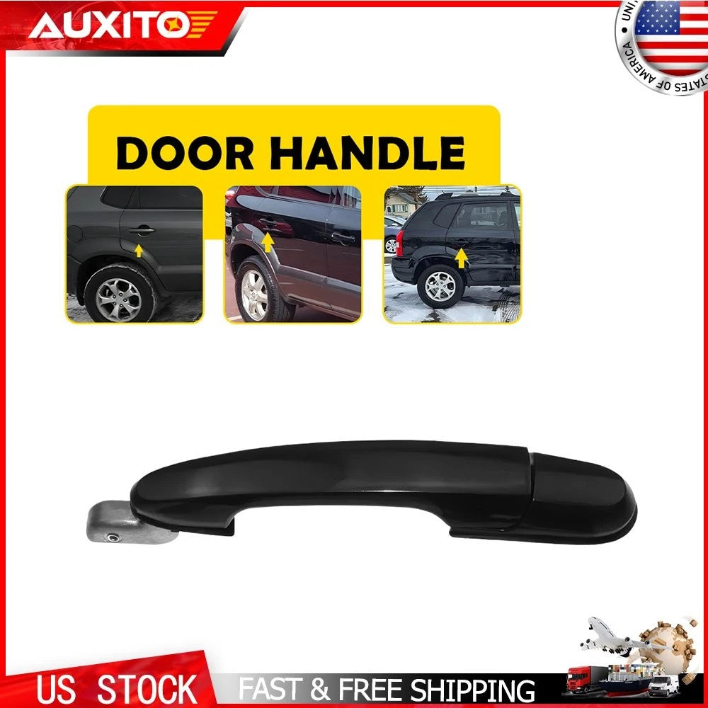 Rear Right Exterior Door Handle Black for Hyundai Tucson (2005–2009)