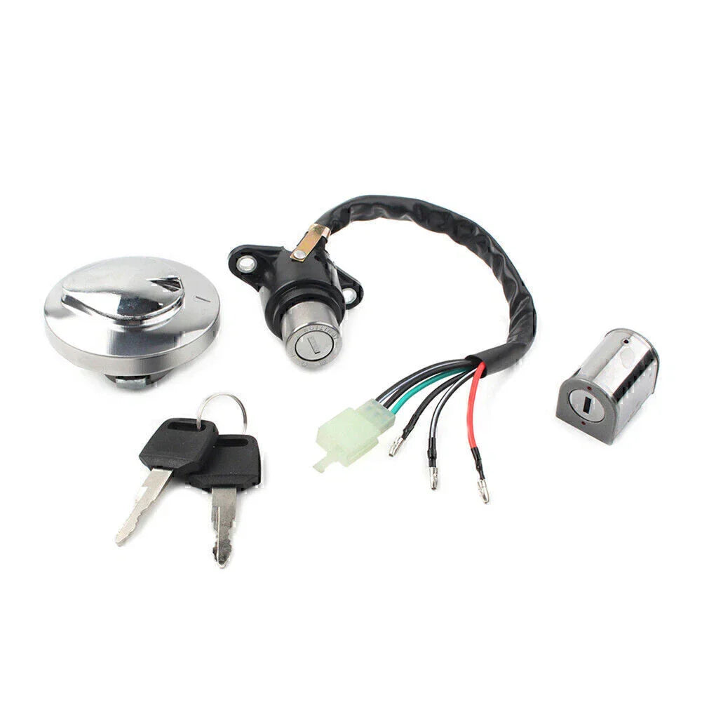 Ignition Switch Fuel Gas Cap Helmet Seat Lock Key Set for Honda Rebel 250 (1985-2016)