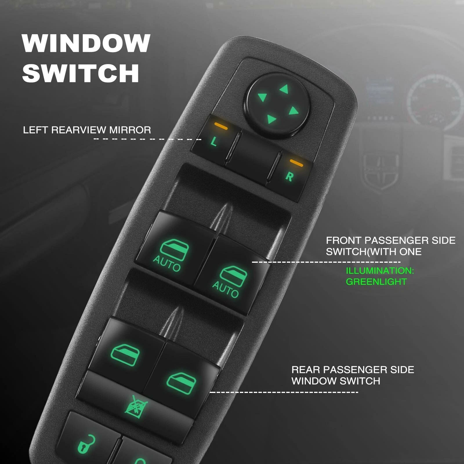 Front Left Power Window Switch for Dodge Grand Caravan (2008-2011)