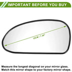 Heated Left Side Mirror Glass for Hyundai Sonata (1999-2005)