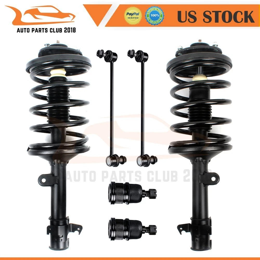 Set of 6 Front Struts Assembly Sway Bar Joint Kit for Honda Pilot (2006–2008)