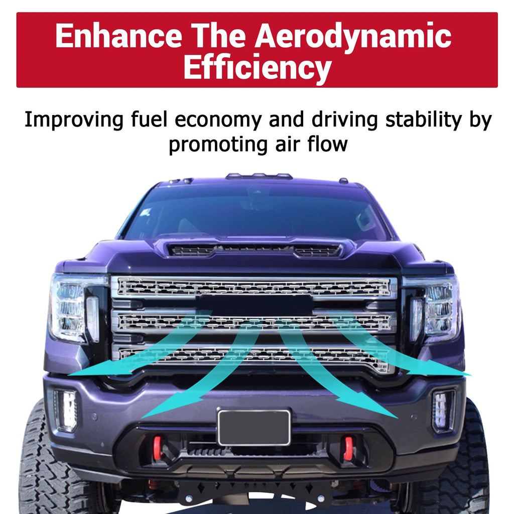 Chrome Grille Overlay Covers for GMC Sierra 2500 3500 HD (2020–2023)