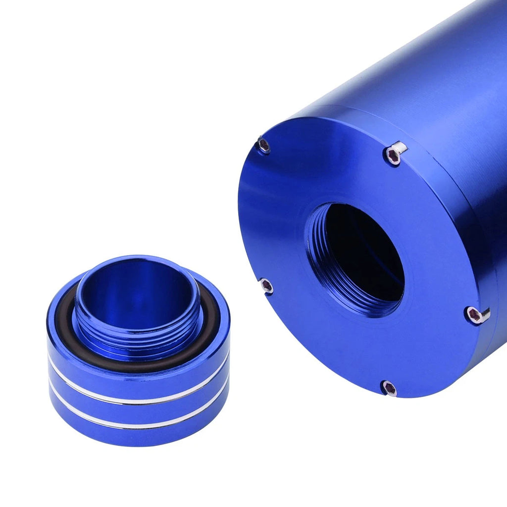 Coolant Recovery Overflow Tank for Universal Applications (8.5"x3", Blue)