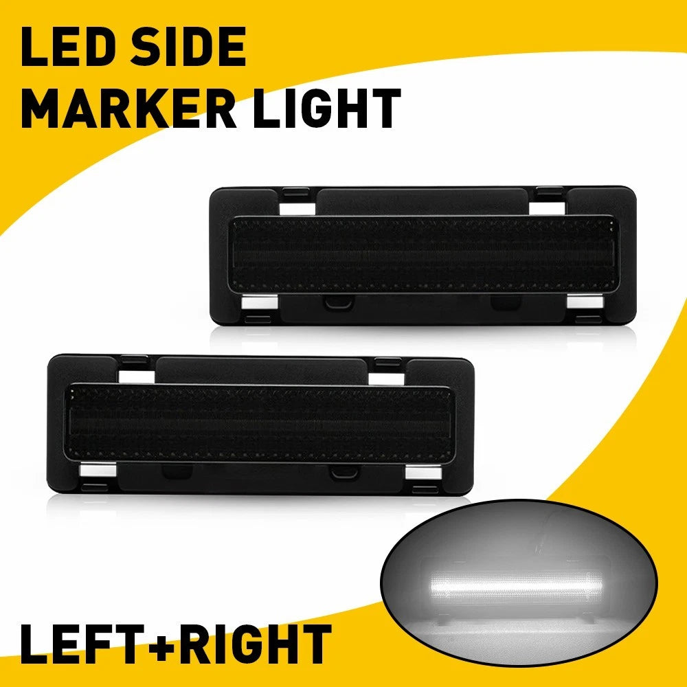 2X LED Smoked Front Side Marker Lights for Camaro Firebird (1982–1992)