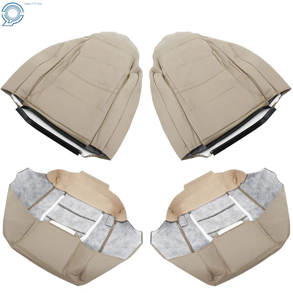 Set of 2 Front Seat Covers for Ford F250 F350 Lariat (1999–2000) Tan