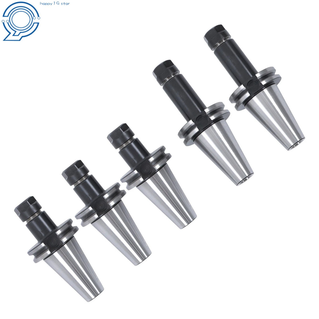 5pc CAT40 ER16 Tool Holder Set for CNC Machines (Short & Long Chuck)
