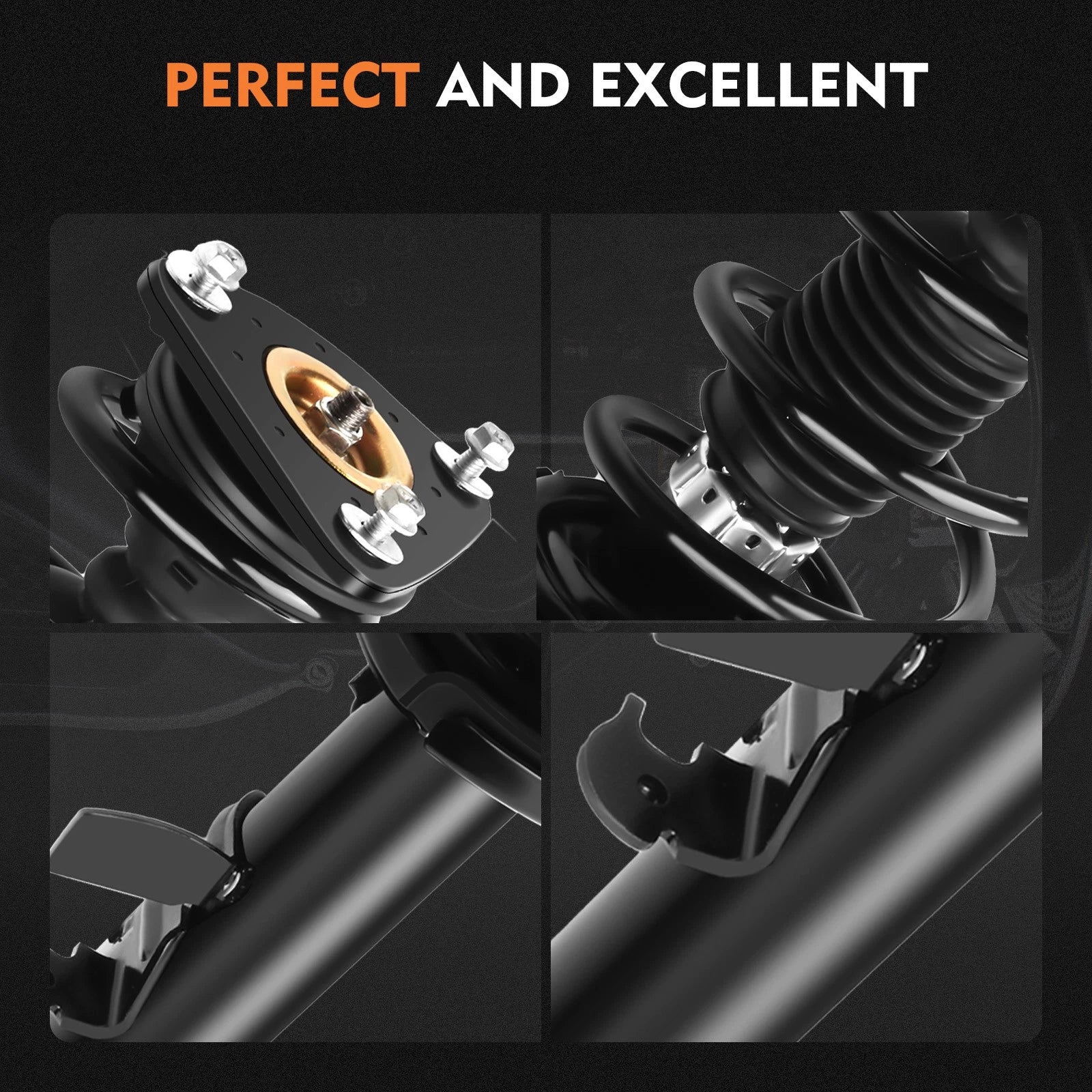 Set of 4 Front Quick Complete Struts & Rear Shocks for Ford Focus (2012-2013)