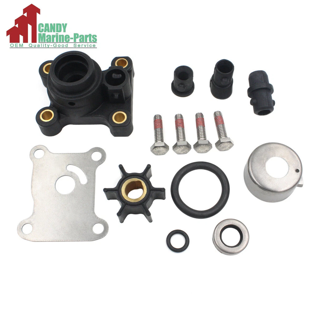 Water Pump Impeller Kit for Johnson Evinrude 9.9-15HP (1974–2007) Replaces 394711