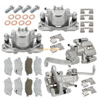 Front & Rear Brake Calipers w/Ceramic Pads for Honda Big Red MUV700 (2009–2013)