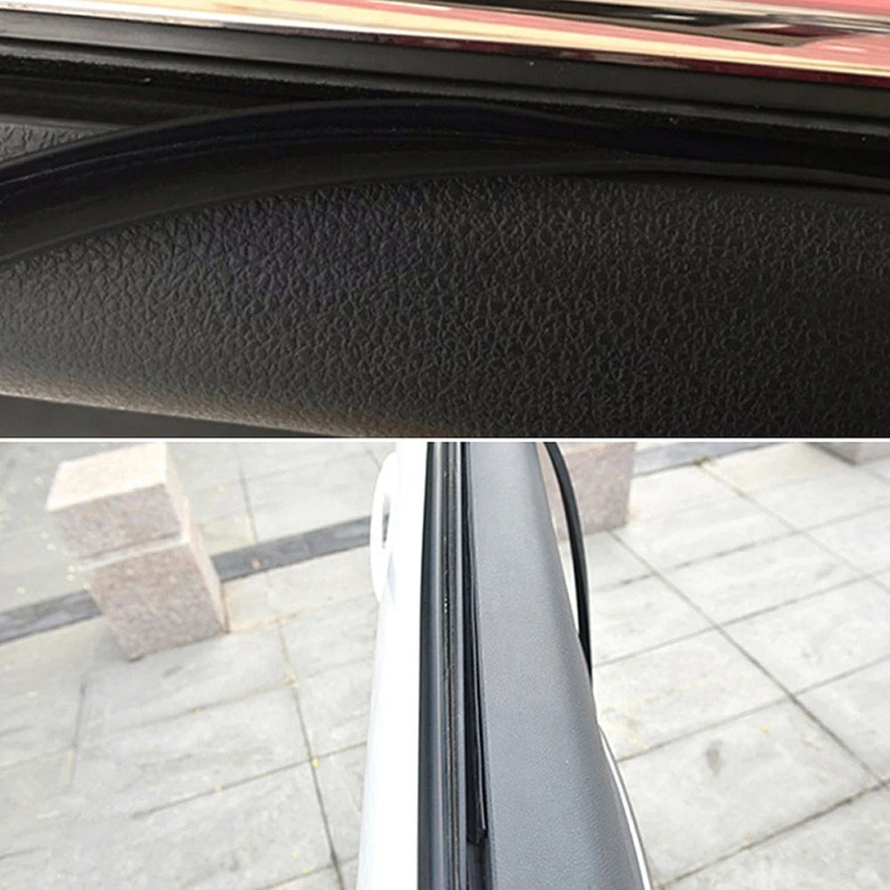 Set of 4 Car Seal Strips for Auto Side Casement (15mm, 11mm) Rubber