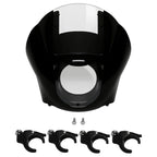 Quarter Fairing Clear Windshield & 49mm Fork Clamps for Harley Dyna (2006–2017)