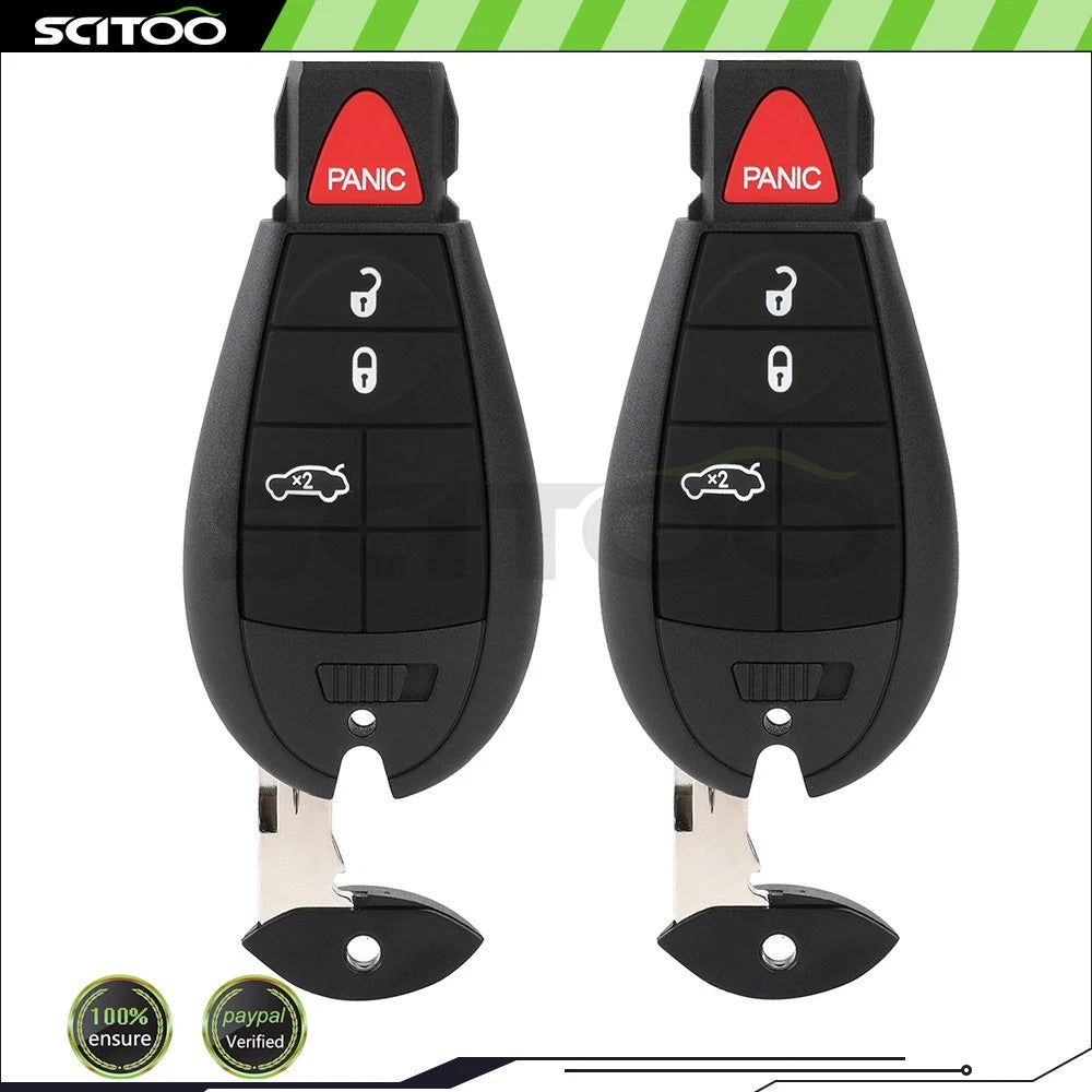 2 Keyless Entry Remote Fob for Dodge Charger (2008–2010) IYZ-C01C 4 Buttons