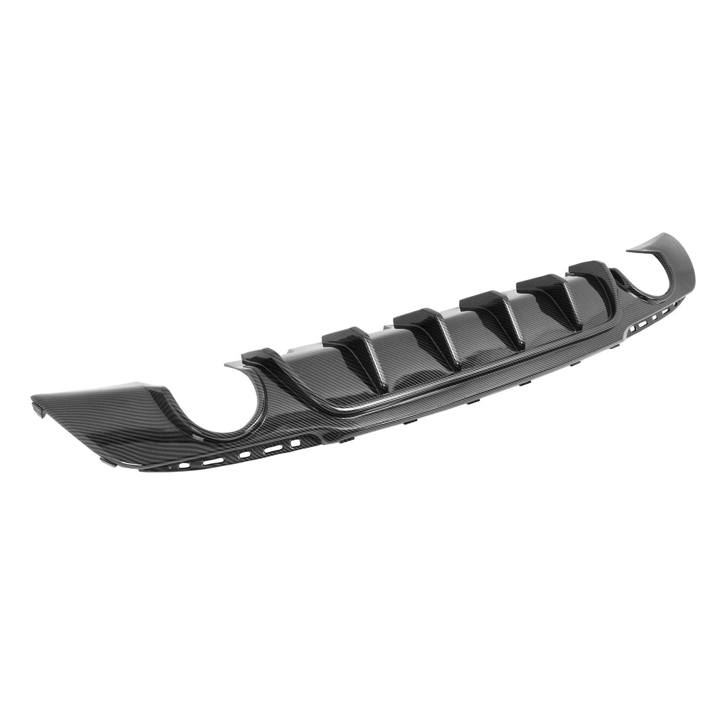 Carbon Exhaust Shark Fins Rear Diffuser Bumper Lip for Chrysler 300 SRT (2015–2023)