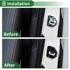 Set of 4 Car Door Lock Latches Cover for Subaru Forester (2004–2024) Metal Black