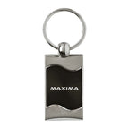 Black Rectangular Wave Keychain - Officially Licensed for Nissan Maxima
