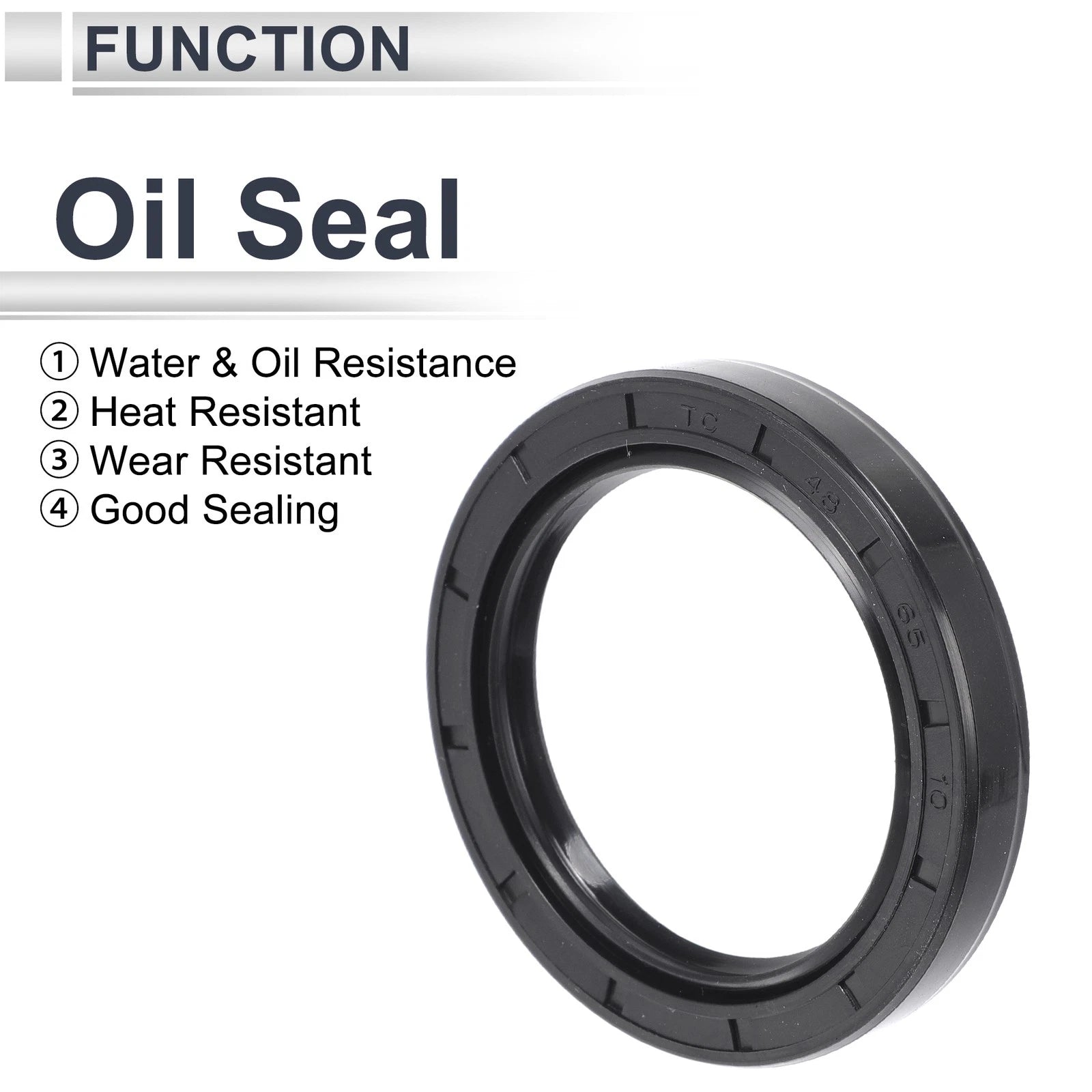 Set of 5 Oil Seal Rotary Shaft Seal NBR Rubber 48x65x10mm