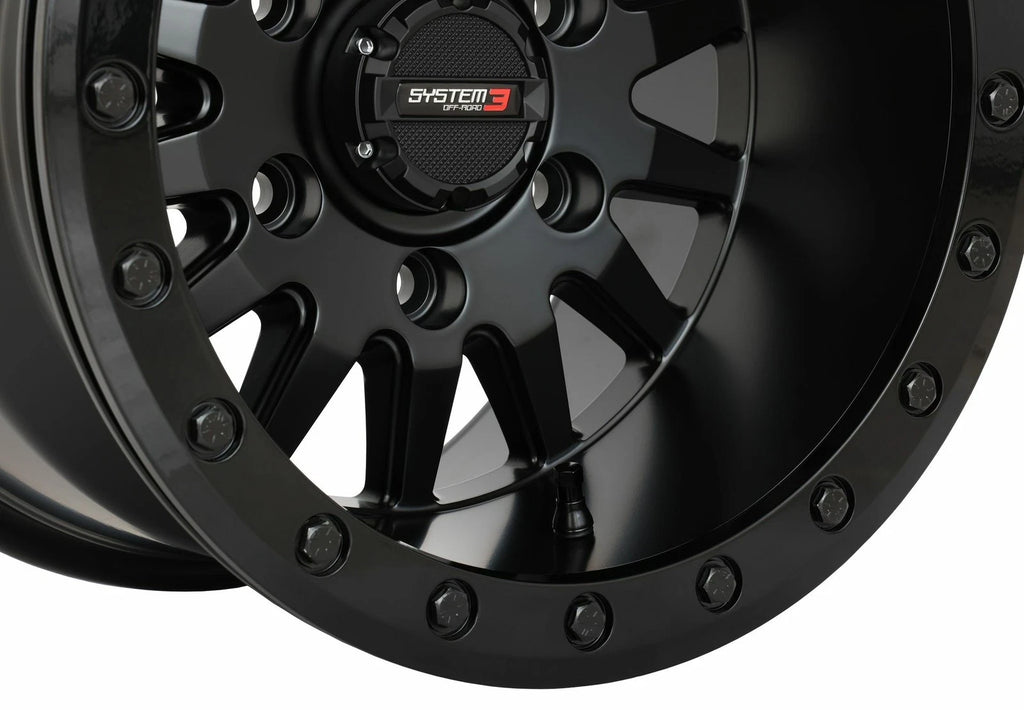 System 3 Sb8 Wheel 15x10 5+5 Matte Black for ATV/UTV (2000–2023)