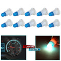 10Pcs Ice Blue T5/T4.7 Neo Wedge Bulbs for Dashboard A/C Control 