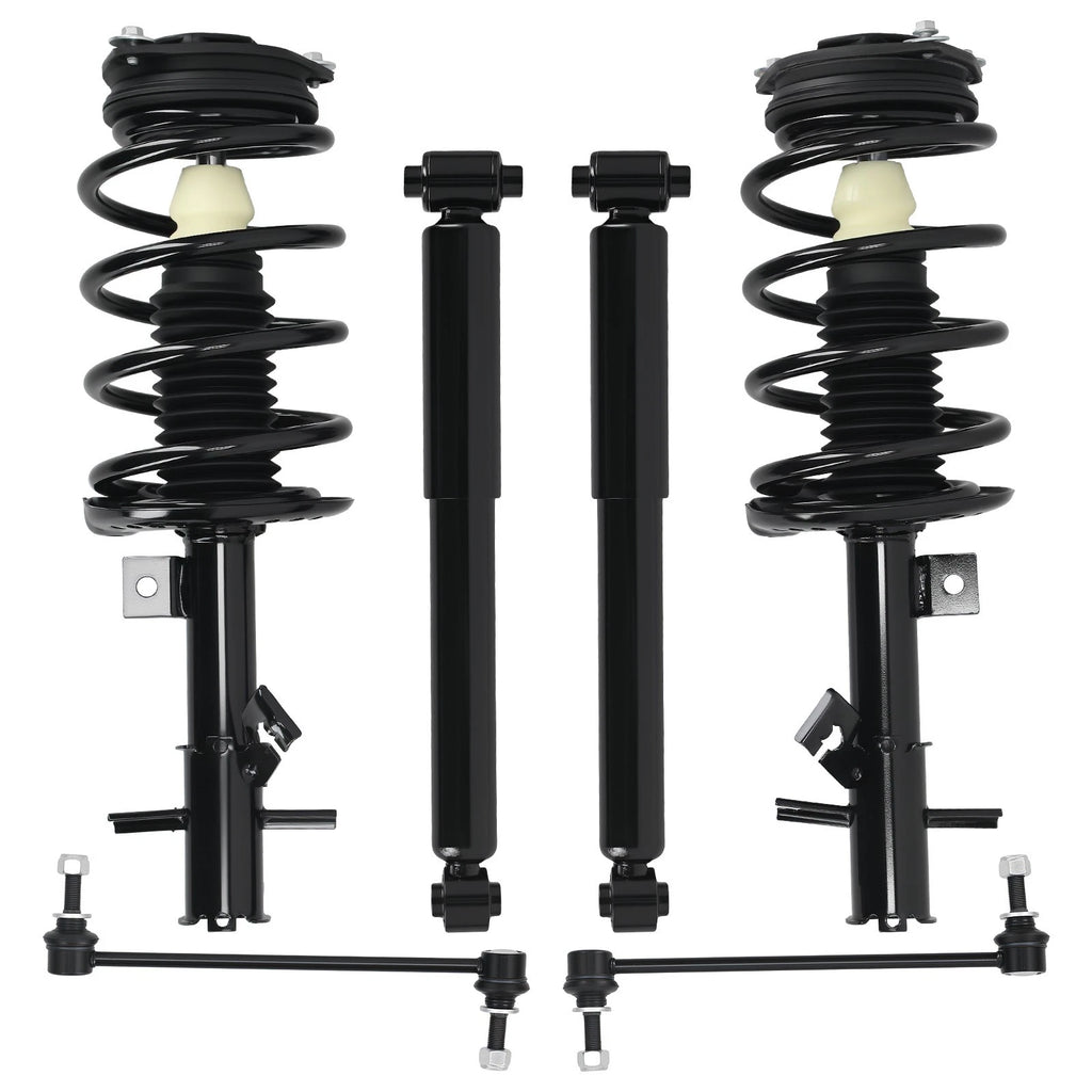Front Struts + Rear Shocks + Sway Bar Link for Nissan Sentra (2007–2012)