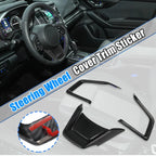 Set of 2 Black Inner Steering Wheel Cover Trim for Subaru Forester Ascent (2019–2021)