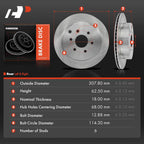 2X Rear Disc Brake Rotors for Nissan Pathfinder (2005–2012) 6 Stud 308mm