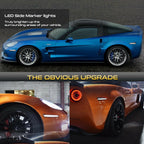 Smoked White LED Side Marker Lights for Chevy Corvette C6 (2005–2013)