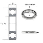 Deep Groove Ball Bearing 60x95x11mm for Scooter Skateboard (P0)