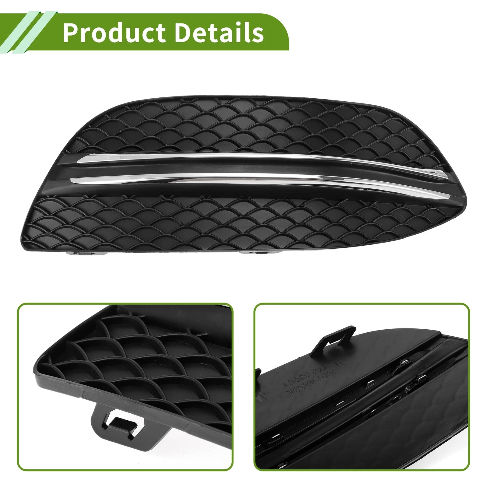 1 Pc Fog Light Grill for Mercedes Benz C-Class (2015–2021) No. 2058851223
