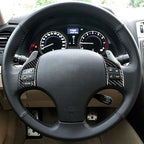 Real Carbon Fiber Steering Wheel Button Cover for Lexus IS 250/300/350C (2006–2012)