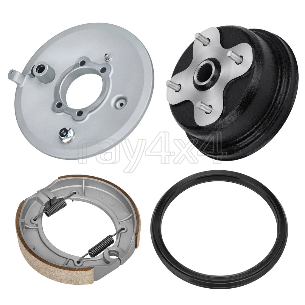 Rear Brake Plate Drum Hub w/ Shoes Seal Assy for Yamaha Grizzly 600 (1998)