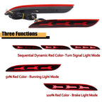 Red Lens Rear Bumper Reflectors for Ford Mustang (2015–2017)